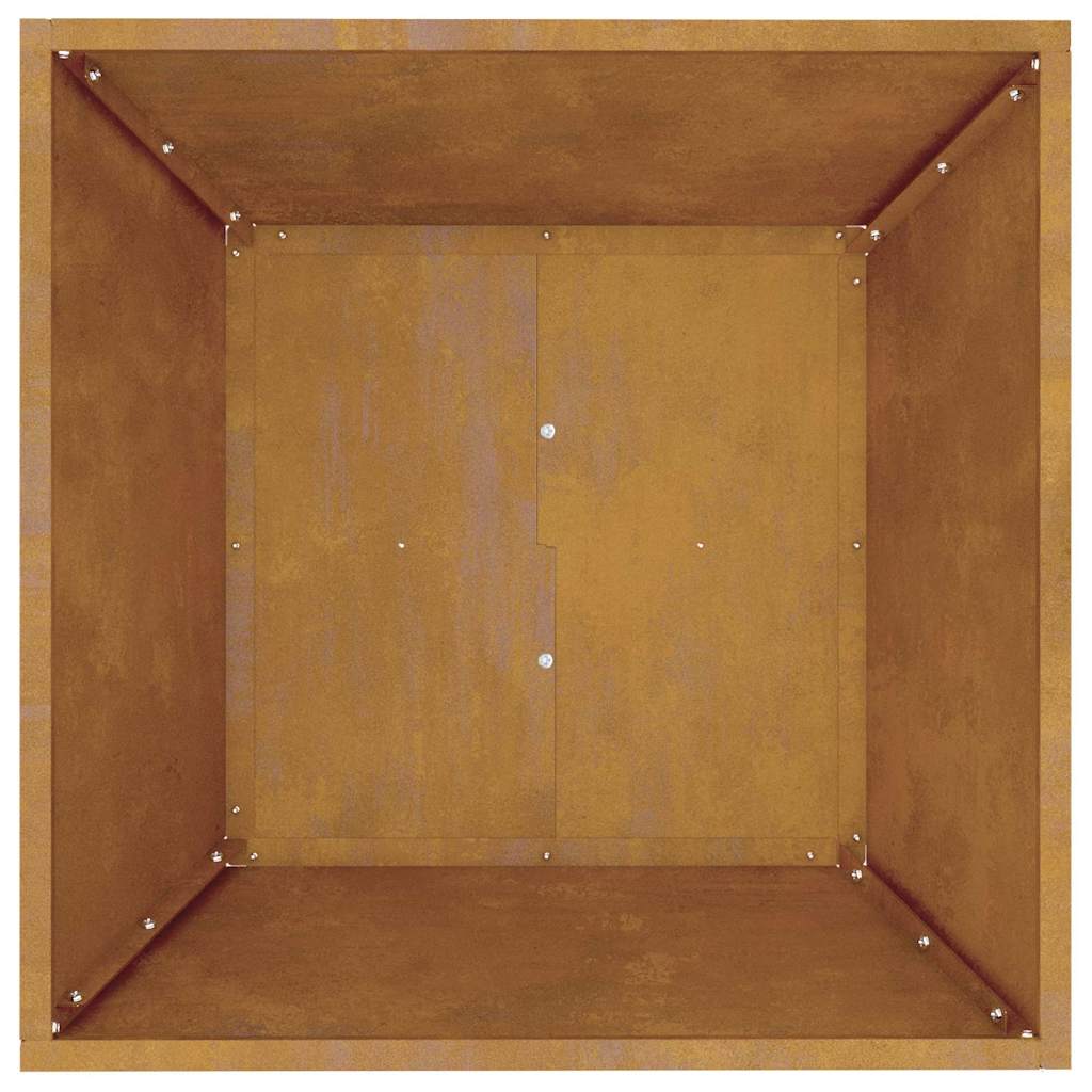 vidaXL Γλάστρα Κήπου Σκ rusty 50 x 50 x 15 cm