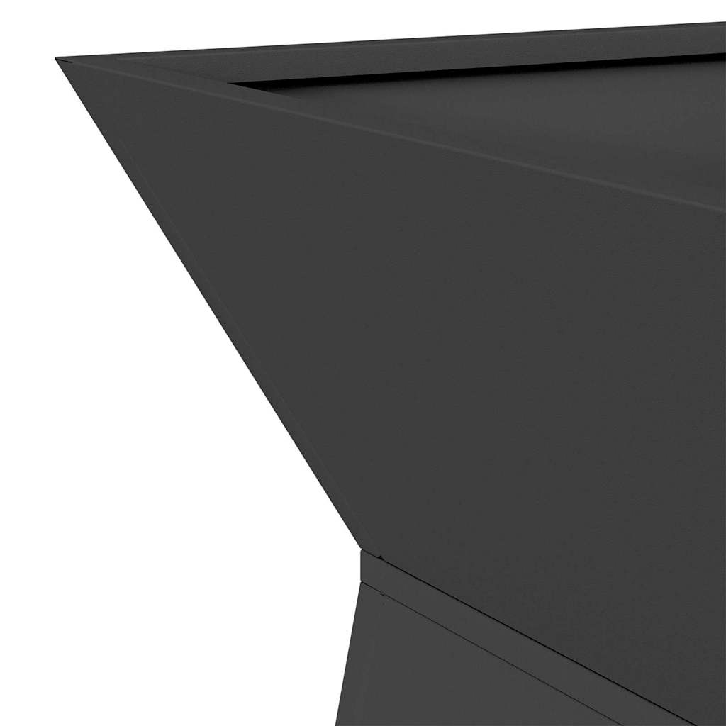 vidaXL Γλάστρα Πυλώνας Μαύρο 35 x 35 x 73 εκ.