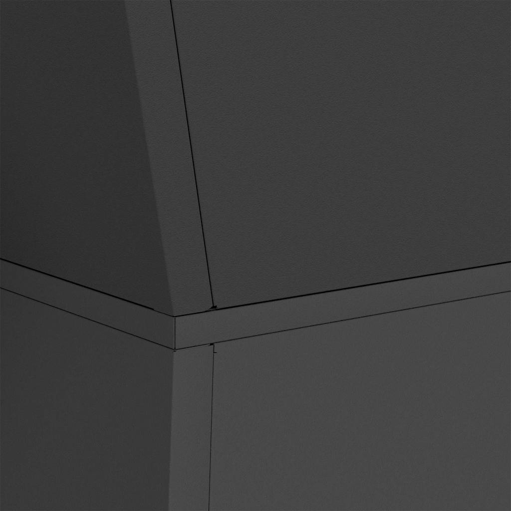 vidaXL Γλάστρα Πυλώνας 2 pcs Μαύρο 35 x 35 x 73 εκ.