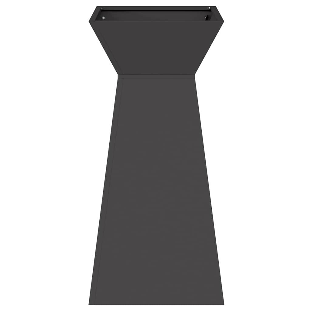 vidaXL Γλάστρα Πυλώνας 2 pcs Μαύρο 35 x 35 x 73 εκ.