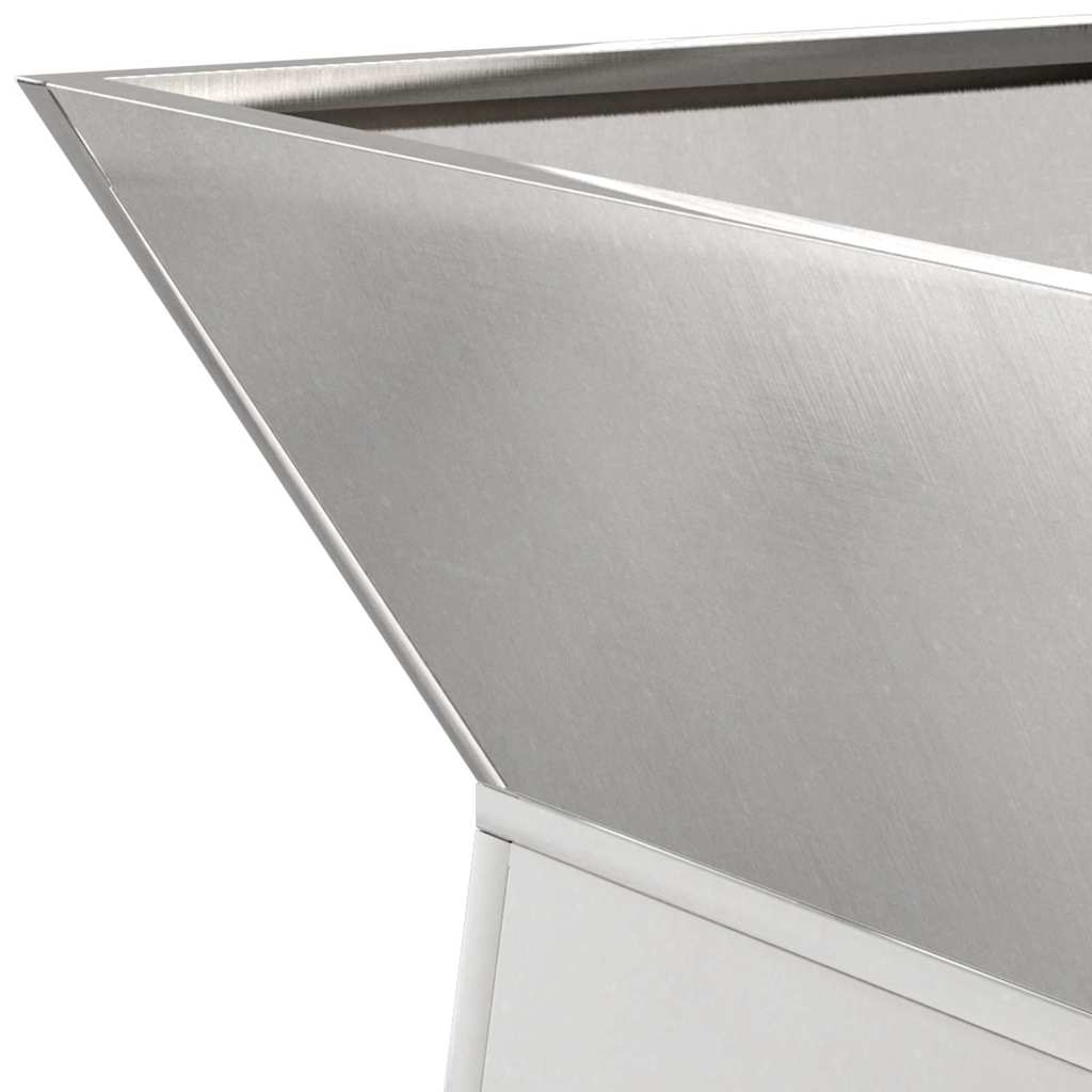 vidaXL Γλάστρα Πυλώνας 2 pcs Ασημί 35 x 35 x 73 εκ.