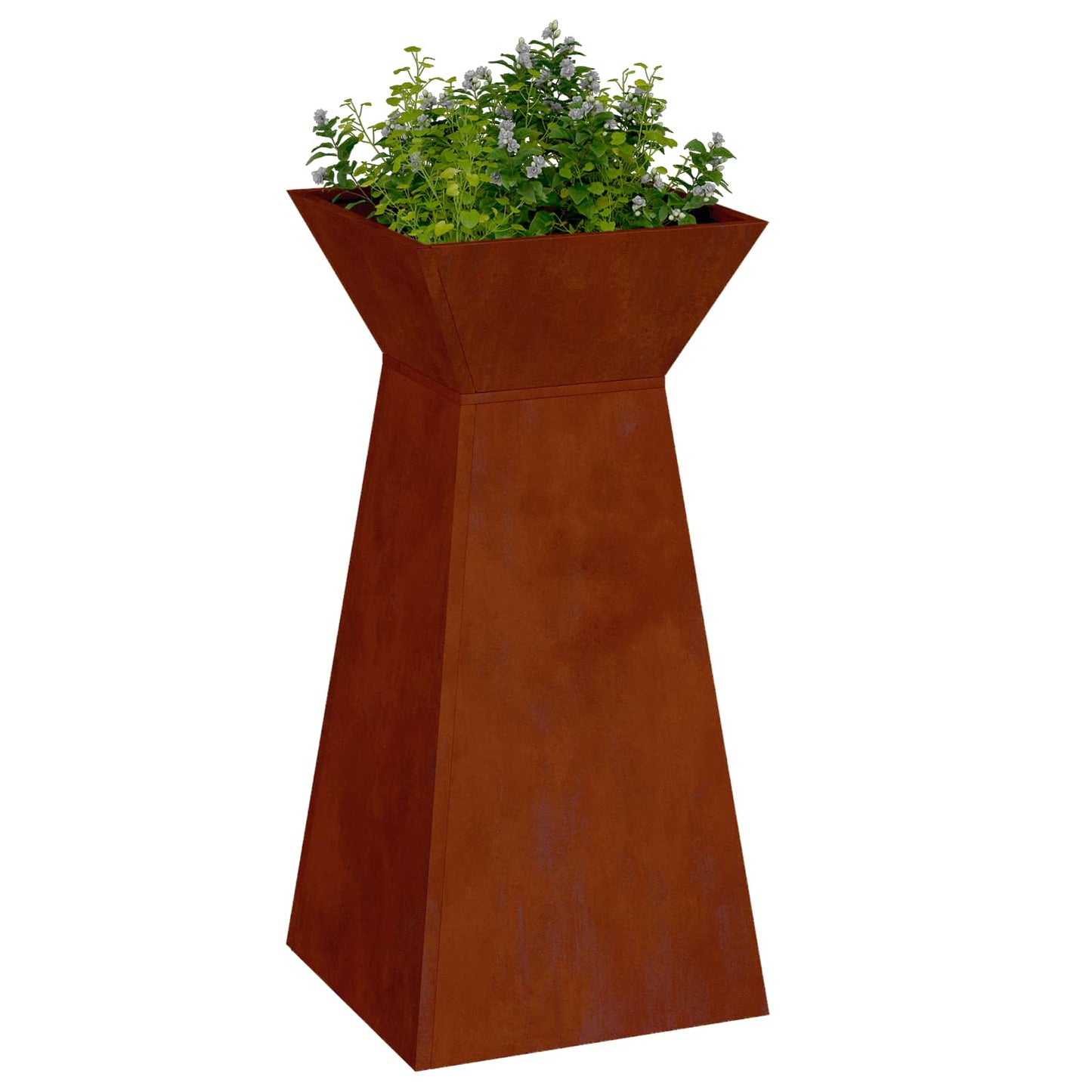 vidaXL Γλάστρα Πυλώνας 2 pcs Ασημί 35 x 35 x 73 εκ.