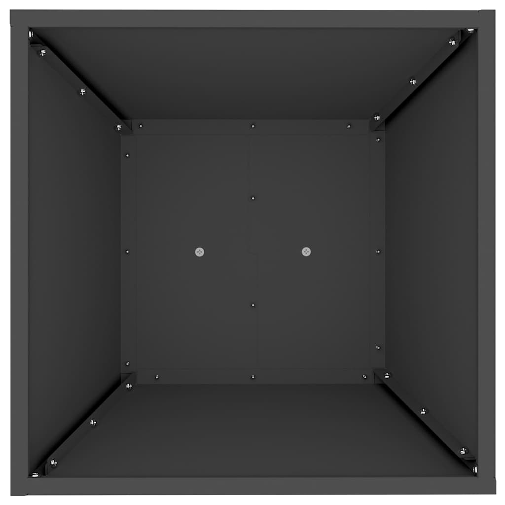 vidaXL Γλάστρα Πυλώνας 2 pcs Μαύρο 40 x 40 x 100 cm