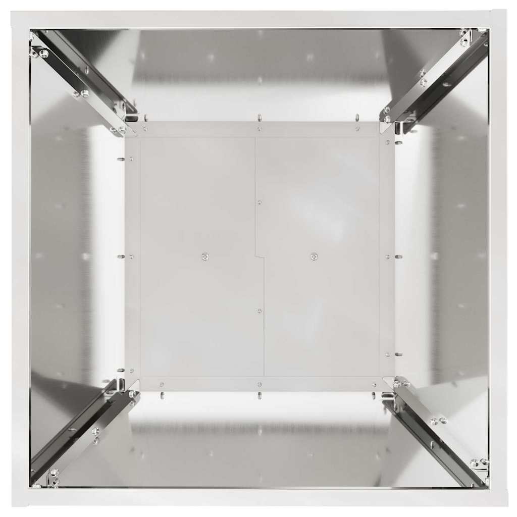 vidaXL Γλάστρα Πυλώνας Ασημί 40 x 40 x 100 cm