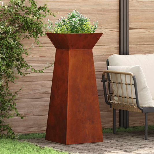 vidaXL Γλάστρα Πυλώνας Ασημί 40 x 40 x 100 cm