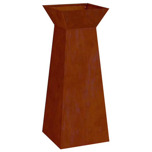 vidaXL Γλάστρα Πυλώνας Ασημί 40 x 40 x 100 cm