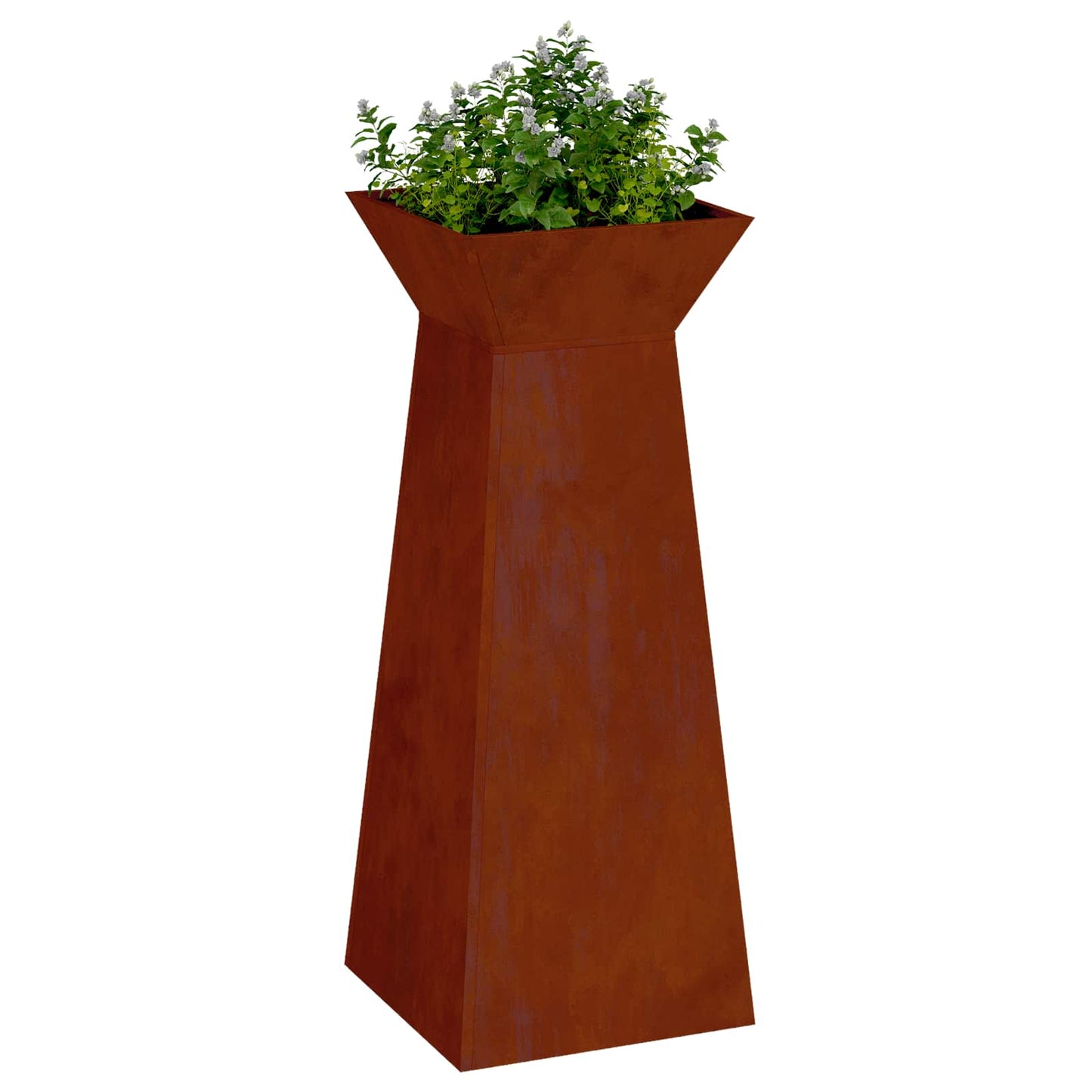 vidaXL Γλάστρα Πυλώνας Ασημί 40 x 40 x 100 cm