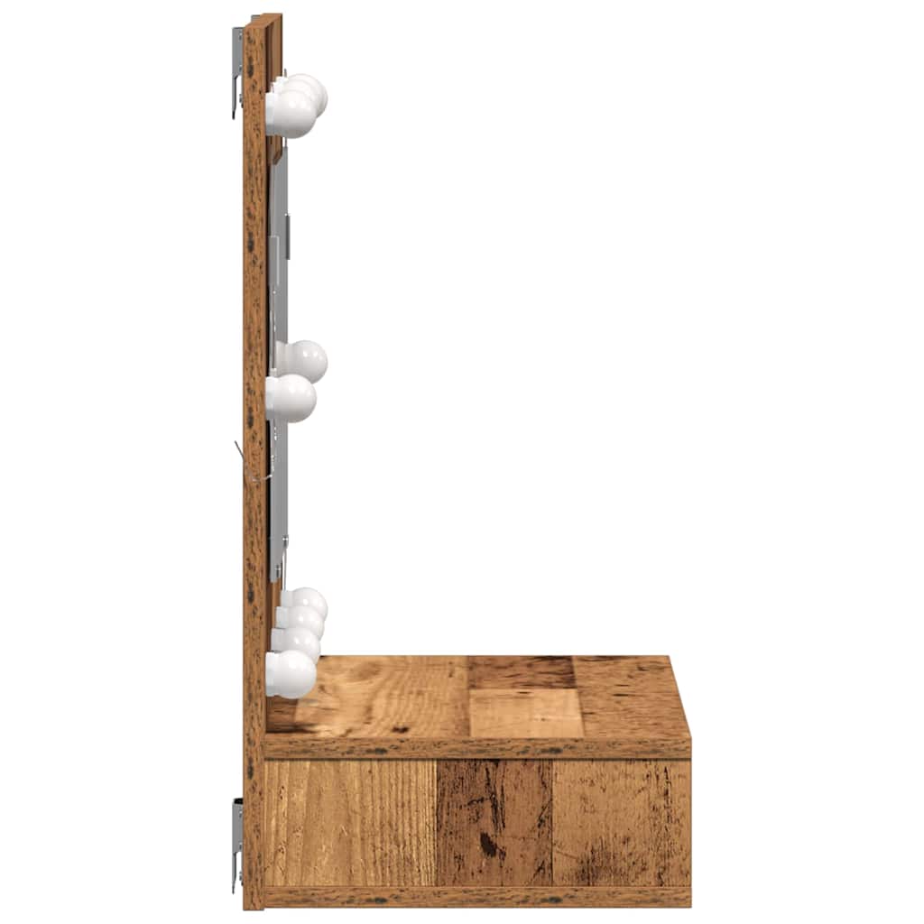 vidaXL Ντουλάπα Καθρέφτη με ράφι Παλαιό ξύλο 62 x 31.5 x 62 εκ.