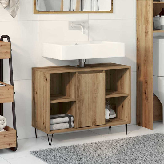 vidaXL Ντουλάπι Μπάνιου Artisan Oak 80 x 33 x 60 εκ Επεξεργασμένο ξύλο