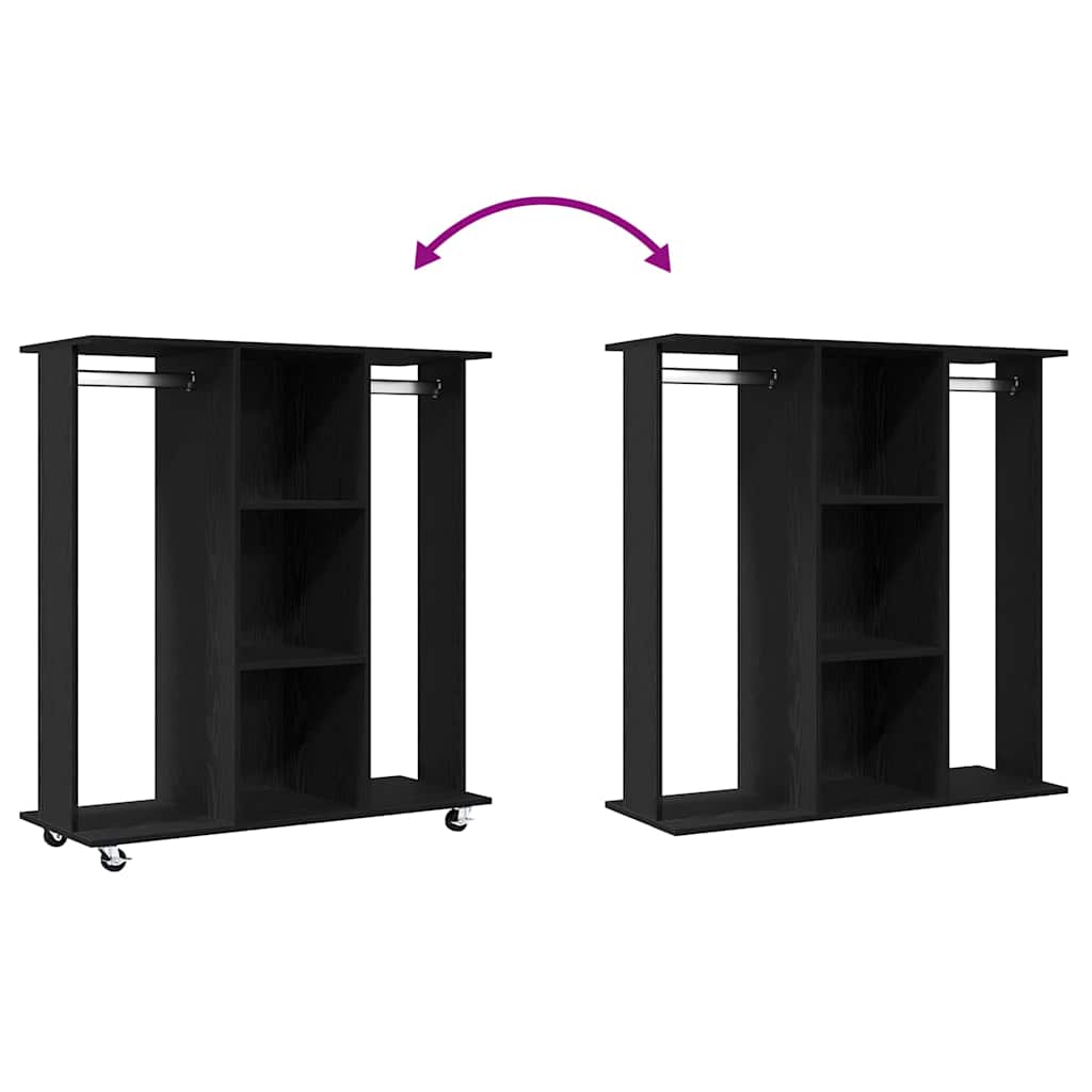 vidaXL Ντουλάπα Μαύρη δρυς 102 x 38 x 110 εκ. Επεξεργασμένο ξύλο