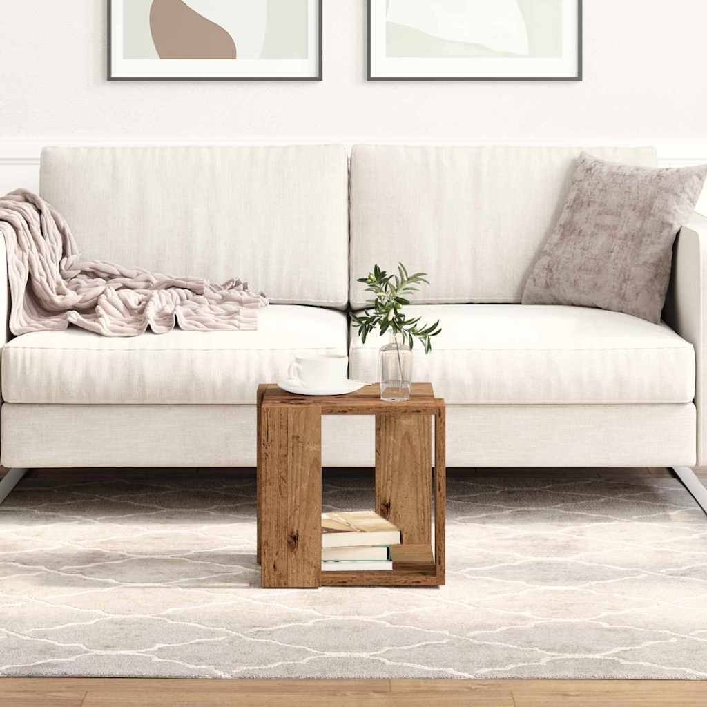 vidaXL Τραπεζάκι σαλονιού Παλιό Ξύλο 32 x 32 x 30 cm