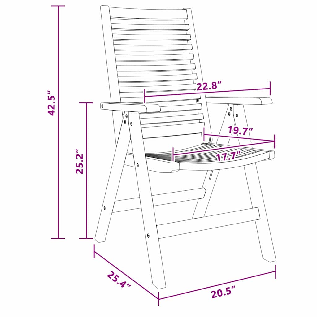vidaXL Καρέκλες Κήπου Πτυσσόμενες 6 τμχ Μασίφ Ξύλο Teak
