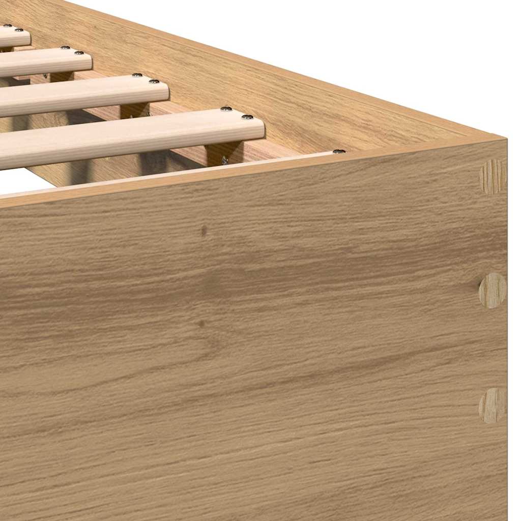 vidaXL Σκελετός Κρεβατιού με κεφαλάρι Artisan Oak 193 x 125 x 70 εκ