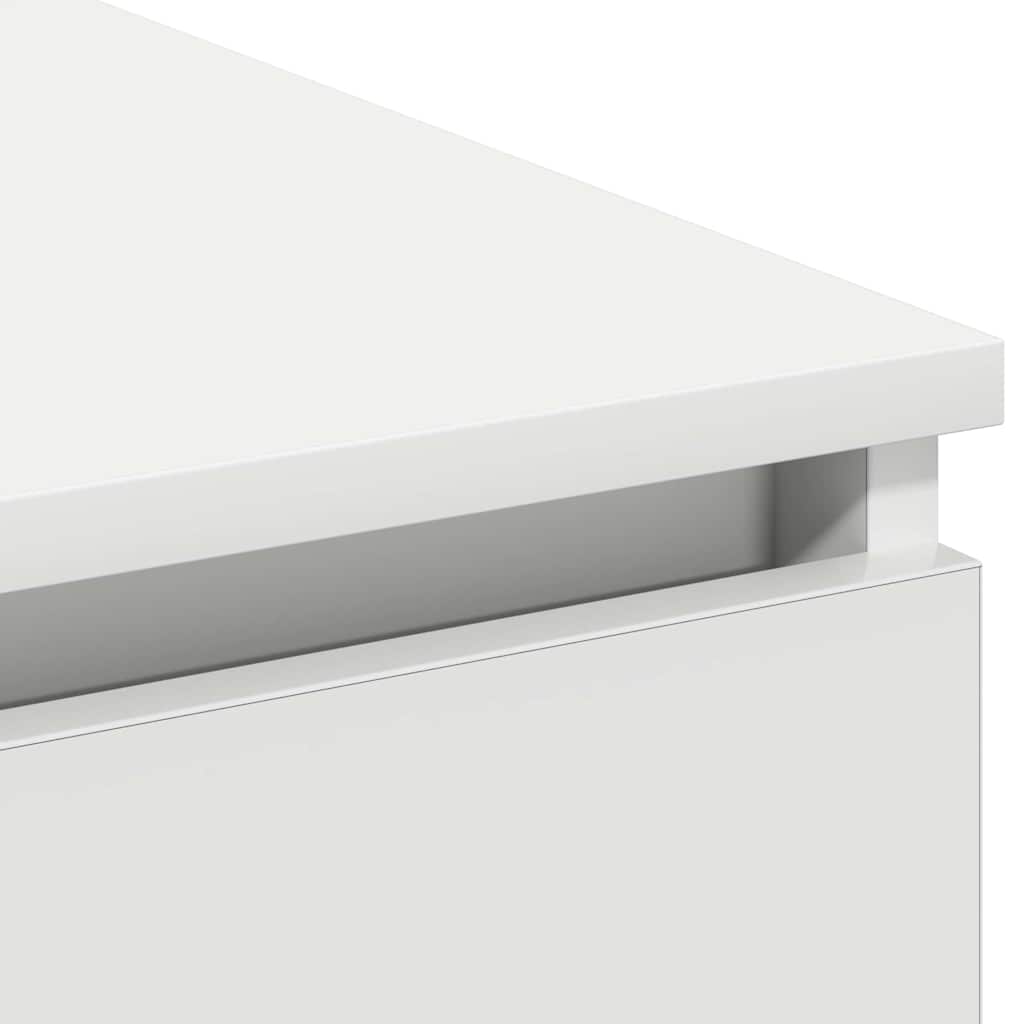 vidaXL Κονσόλα τηλεόρασης με LED Λευκή 180x38x49 εκ. Επεξεργασμένο ξύλο