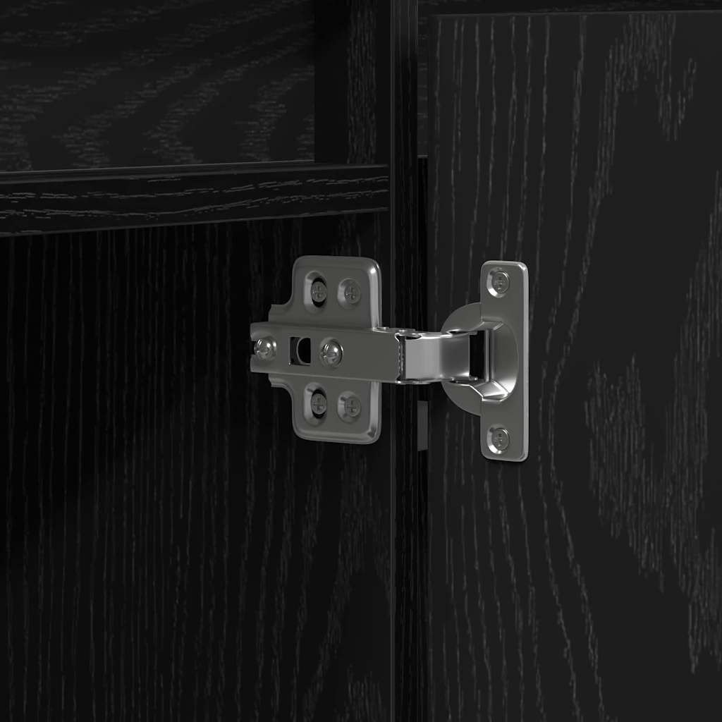 vidaXL Βιτρίνα τηλεόρασης με LED Μαύρη δρυς 180 x 38 x 49 εκ