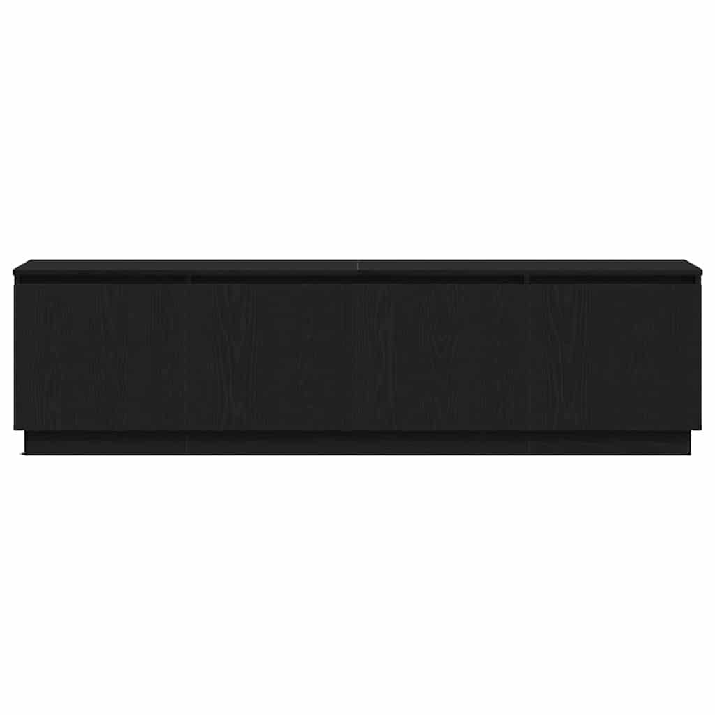 vidaXL Βιτρίνα τηλεόρασης με LED Μαύρη δρυς 180 x 38 x 49 εκ