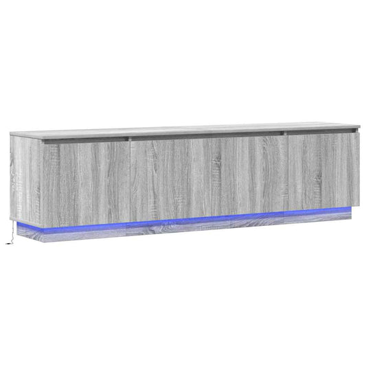 vidaXL Ντουλάπι ΤV με LED Γκρι Σονόμα 180x38x49 cm Επεξεργασμένο Ξύλο