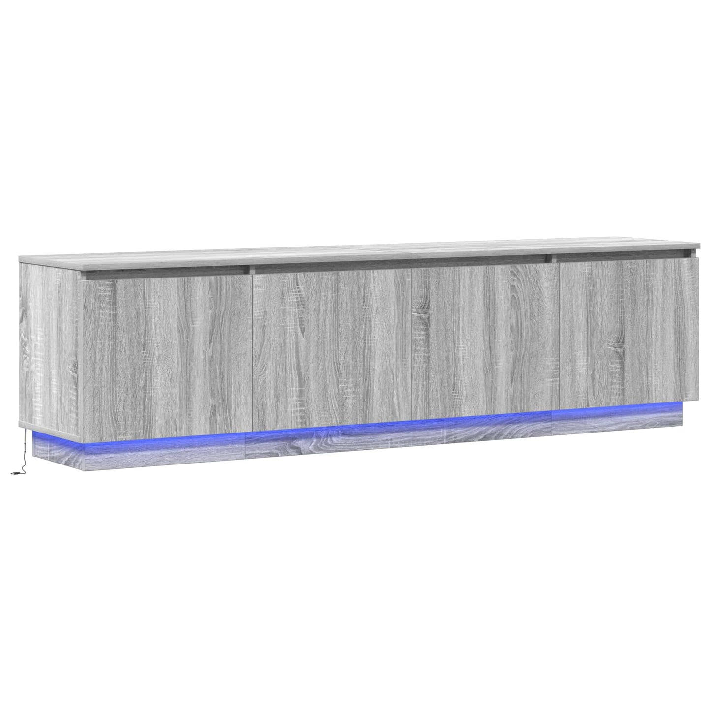 vidaXL Ντουλάπι TV 180 x 38 x 49 εκ Γκρίζο Σονομα Επεξεργασμένο Ξύλο
