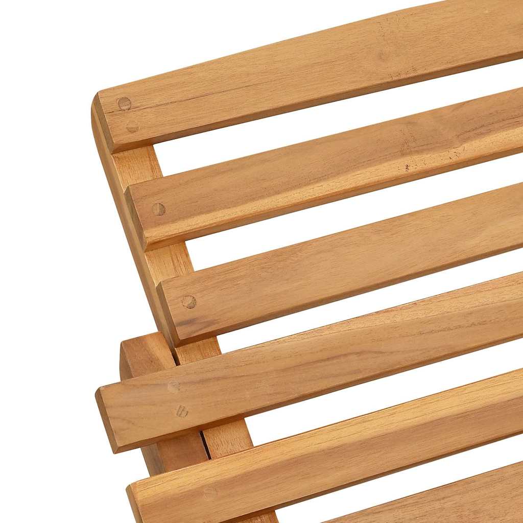 vidaXL Ξαπλώστρα Καφέ 184 x 55 x 59 εκ Στερεό Ξύλο Τίκ