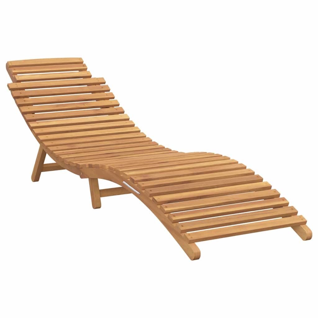 vidaXL Ξαπλώστρα Κρεμ λευκό 188 x 55 x 59 εκ. Μασίφ ξύλο teak