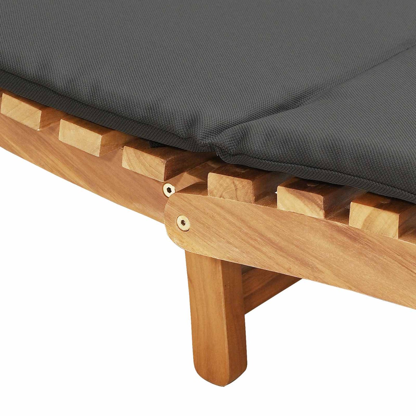 vidaXL Καλοκαιρινή Ξαπλώστρα Καφέ 198 x 55 x 58,5 εκ Στερεό Ξύλο Τίκ