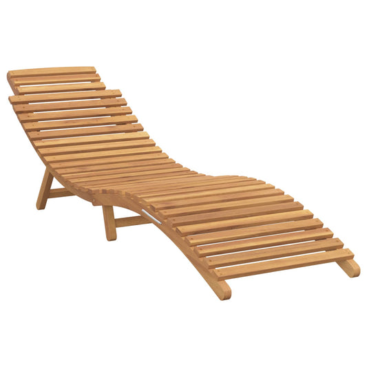 vidaXL Καλοκαιρινή Ξαπλώστρα Καφέ 198 x 55 x 58,5 εκ Στερεό Ξύλο Τίκ