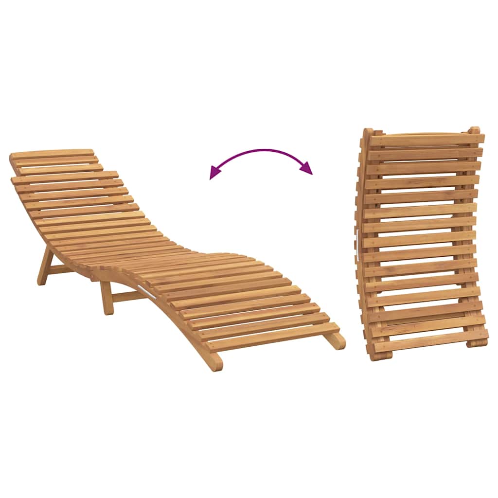 vidaXL Ξαπλώστρα Σκούρο γκρι 188 x 55 x 59 εκ. Μασίφ ξύλο teak