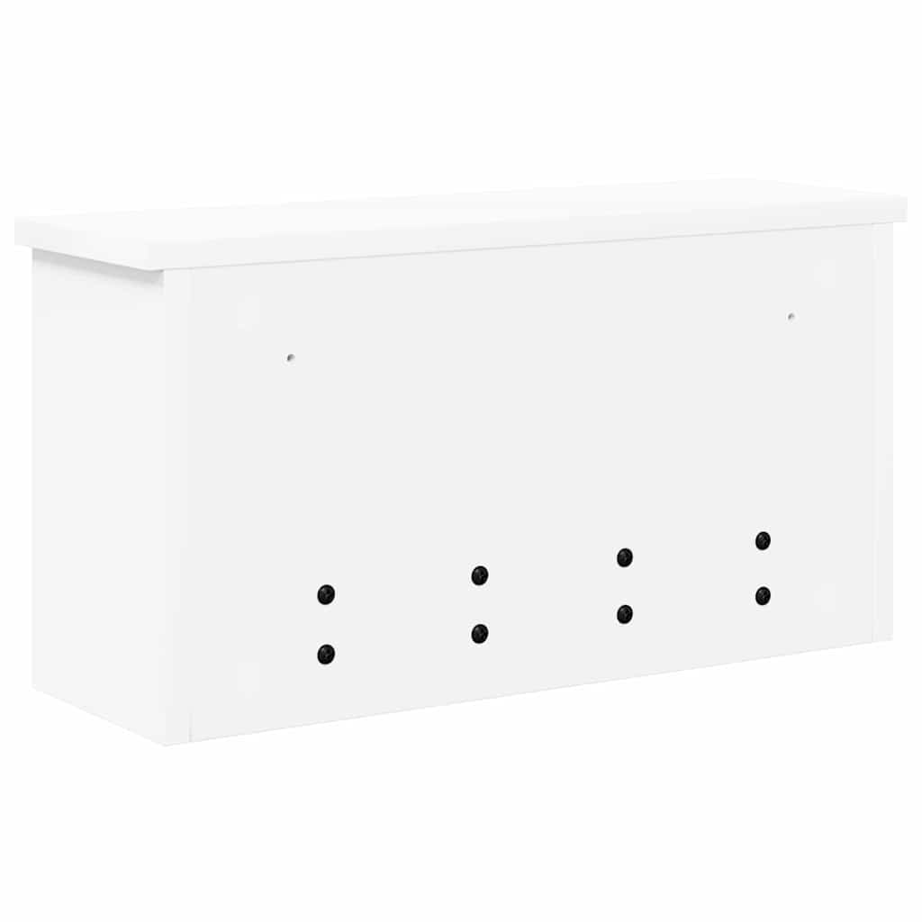 vidaXL Τοίχου Κρεμάστρα Επιτοίχιο Λευκό 50 x 16 x 26 εκ