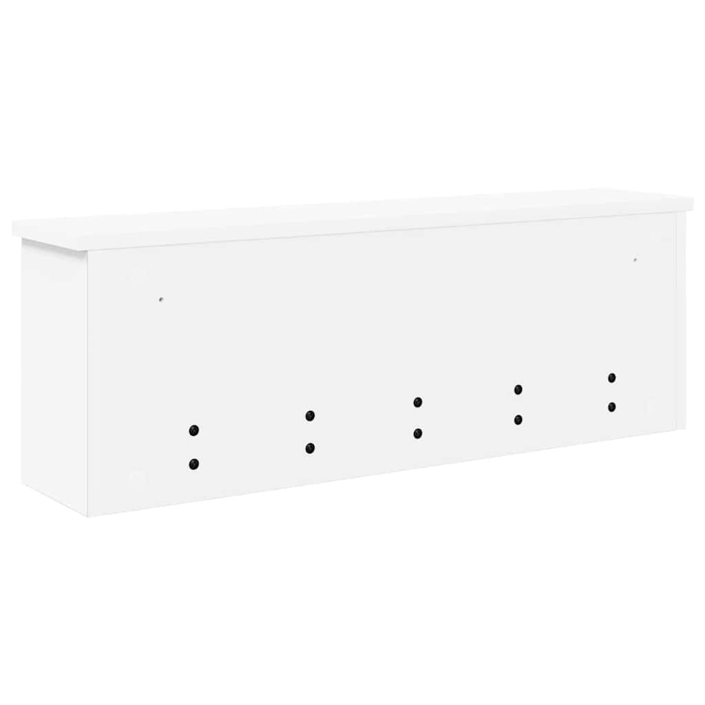vidaXL Τοίχου Κρεμάστρα Επιτοίχιο Λευκό 75 x 16 x 26 εκ