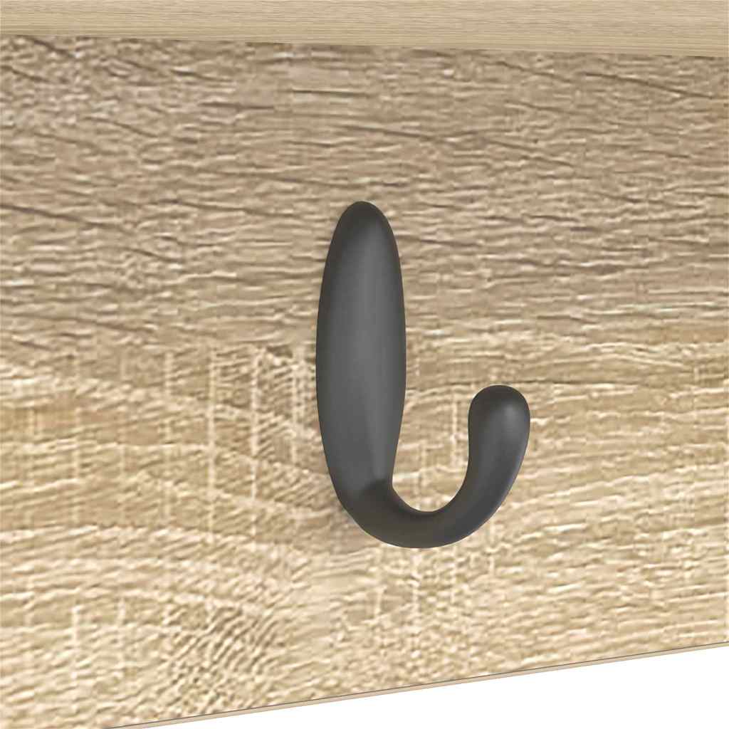 vidaXL Τοίχου Κρεμάστρα Επιτοίχιο Δρύς Sonoma 75 x 16 x 26 εκ