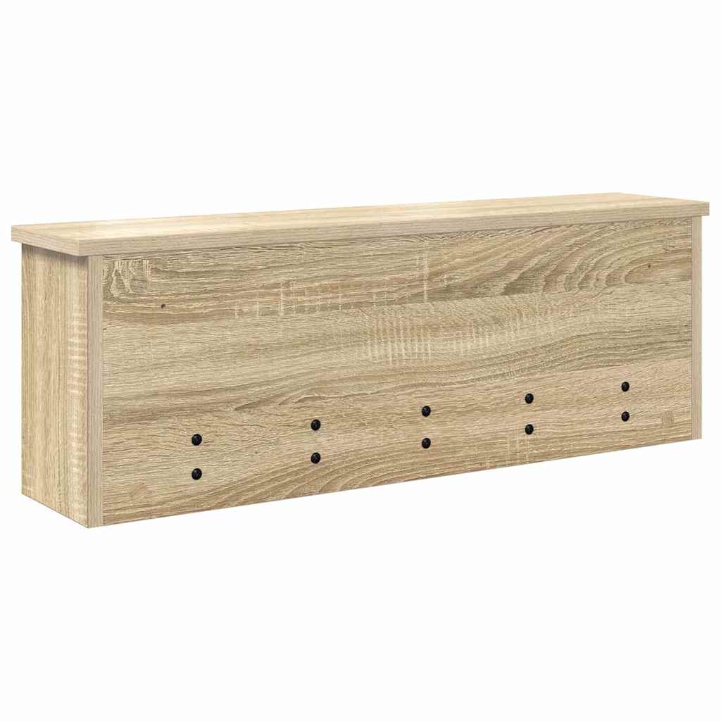 vidaXL Τοίχου Κρεμάστρα Επιτοίχιο Δρύς Sonoma 75 x 16 x 26 εκ