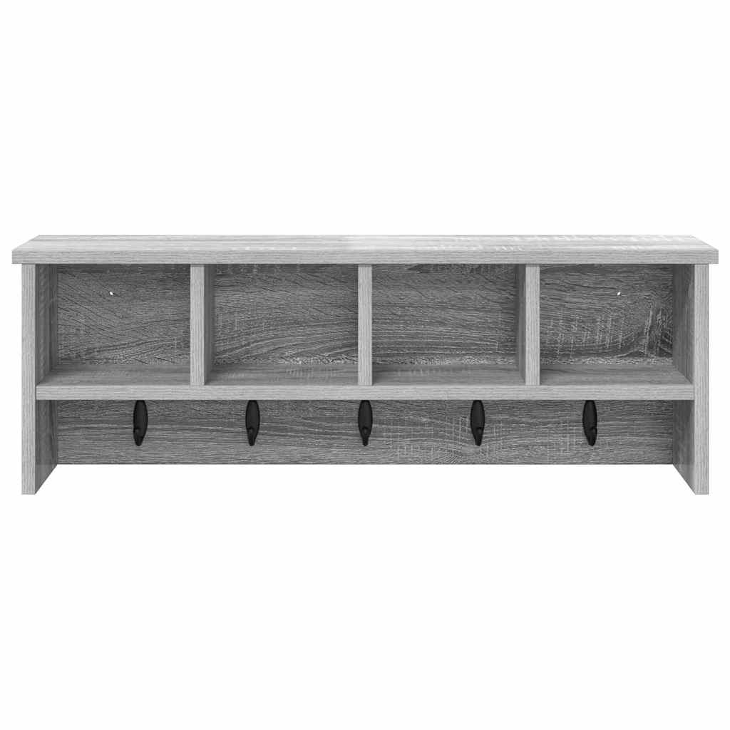 vidaXL Τοίχου Κρεμάστρα Γκρι sonoma 75 x 16 x 26 εκ Επεξεργασμένο ξύλο