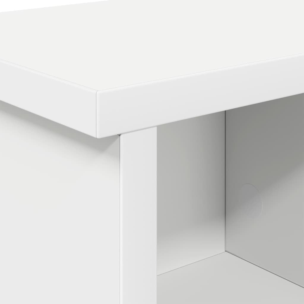 vidaXL Τοίχου Κρεμάστρα Επιτοίχιο Λευκό 100 x 16 x 26 εκ