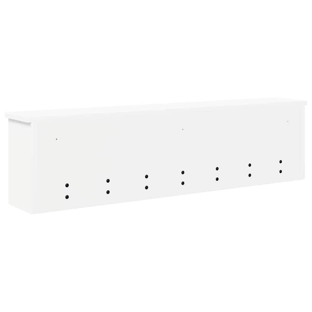 vidaXL Τοίχου Κρεμάστρα Επιτοίχιο Λευκό 100 x 16 x 26 εκ