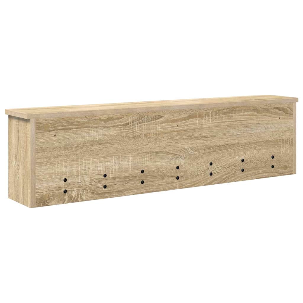vidaXL Τοίχου Κρεμάστρα Επιτοίχιο Δρύς Sonoma 100 x 16 x 26 εκ