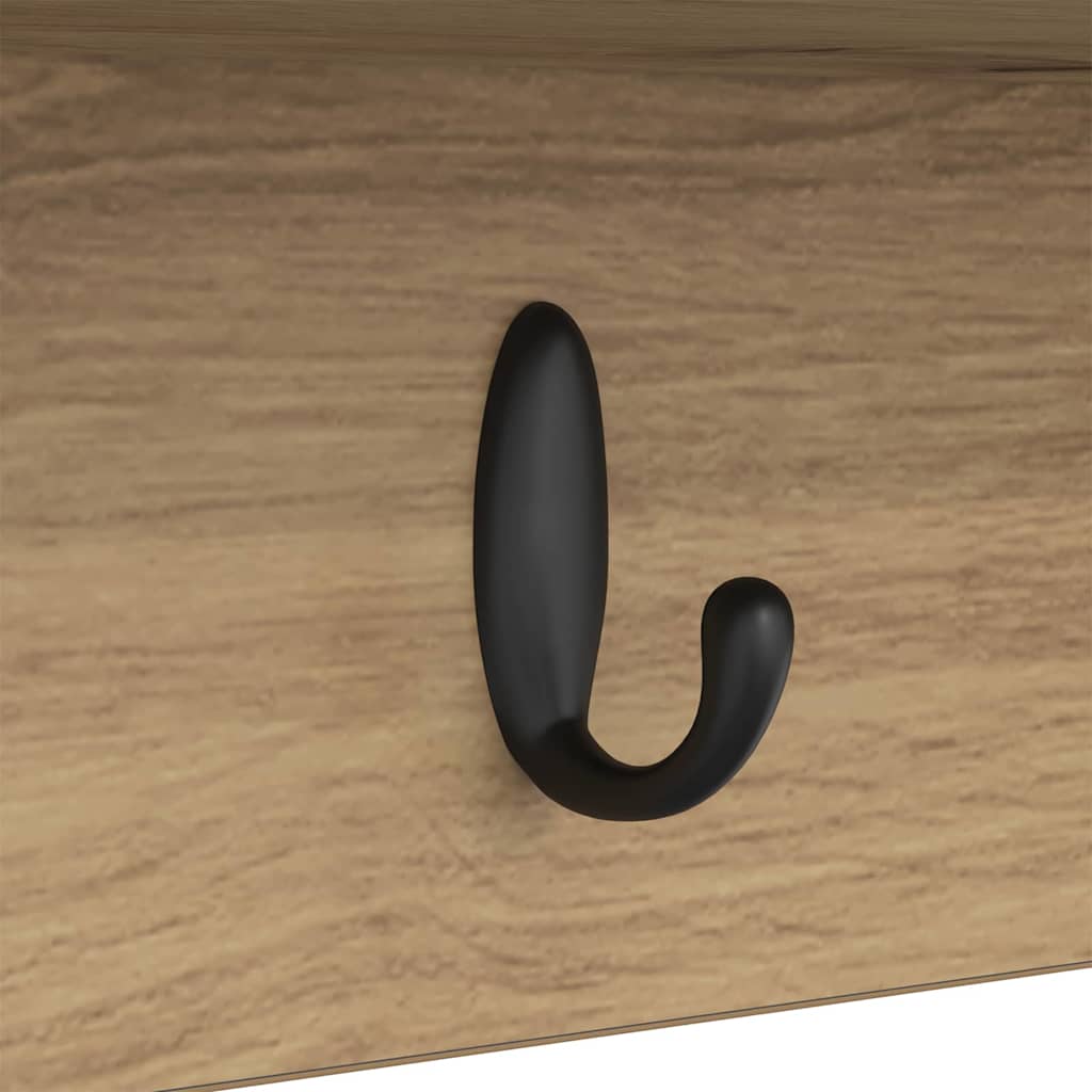 vidaXL Τοίχου Κρεμάστρα Επιτοίχιο Artisan Oak 100 x 16 x 26 εκ