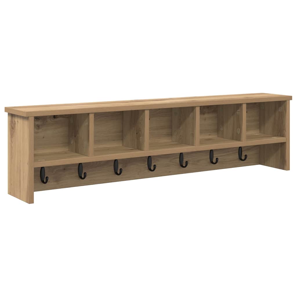 vidaXL Τοίχου Κρεμάστρα Επιτοίχιο Artisan Oak 100 x 16 x 26 εκ