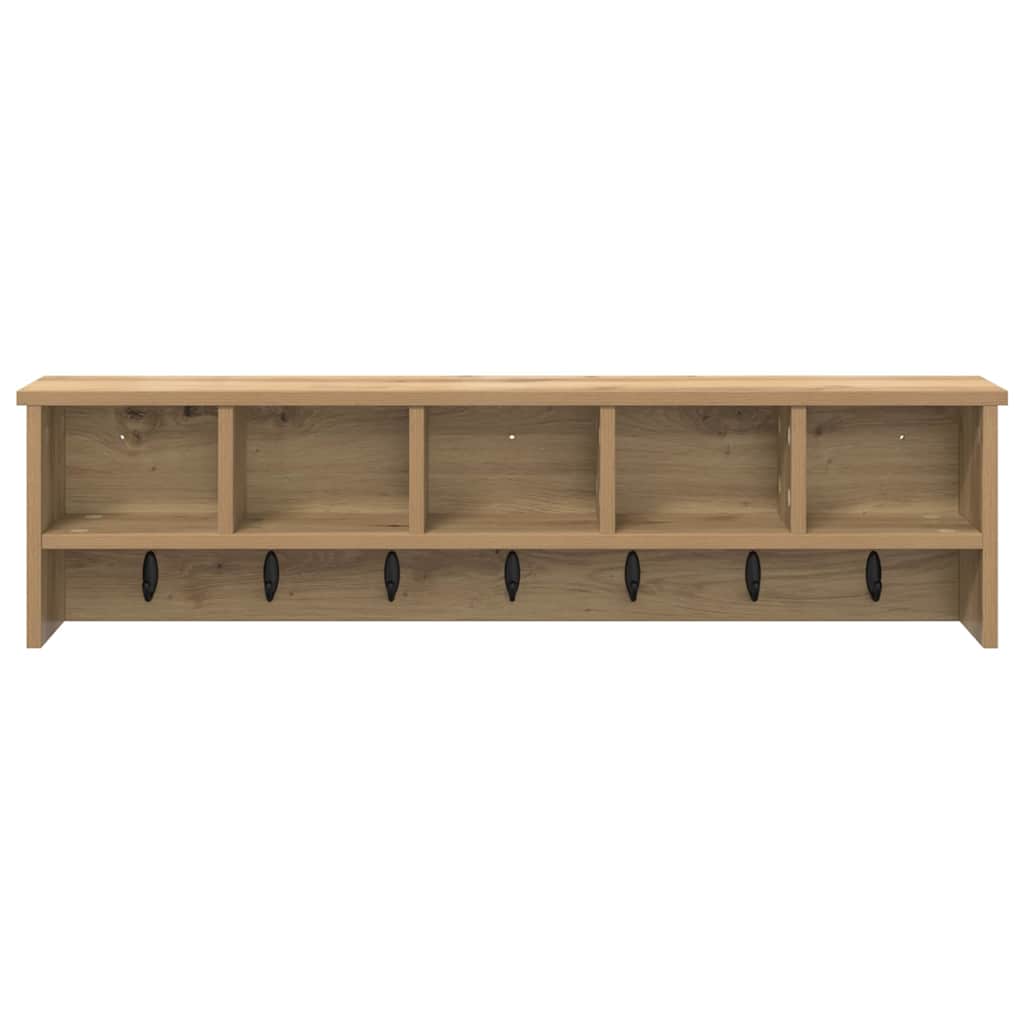 vidaXL Τοίχου Κρεμάστρα Επιτοίχιο Artisan Oak 100 x 16 x 26 εκ