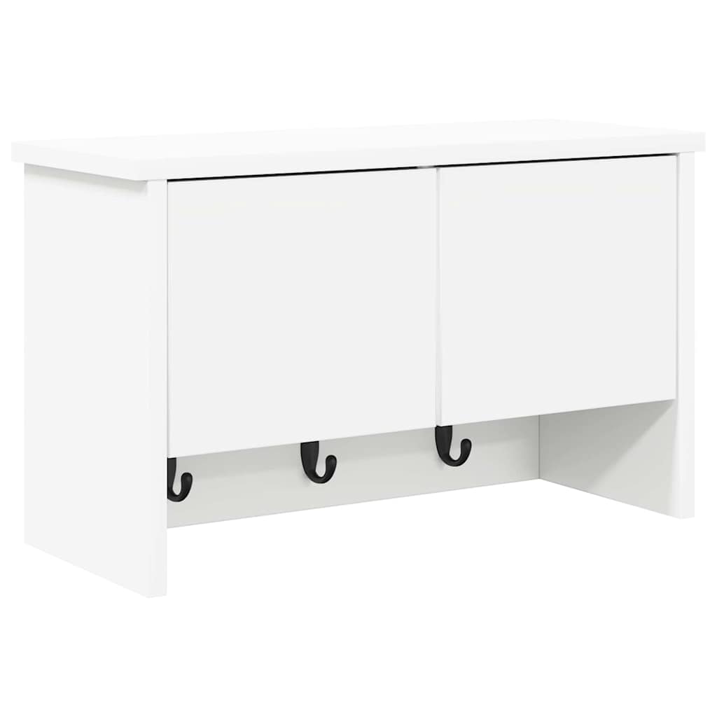 vidaXL Τοίχου Κρεμάστρα Επιτοίχιο Λευκό 50 x 20 x 30 εκ.