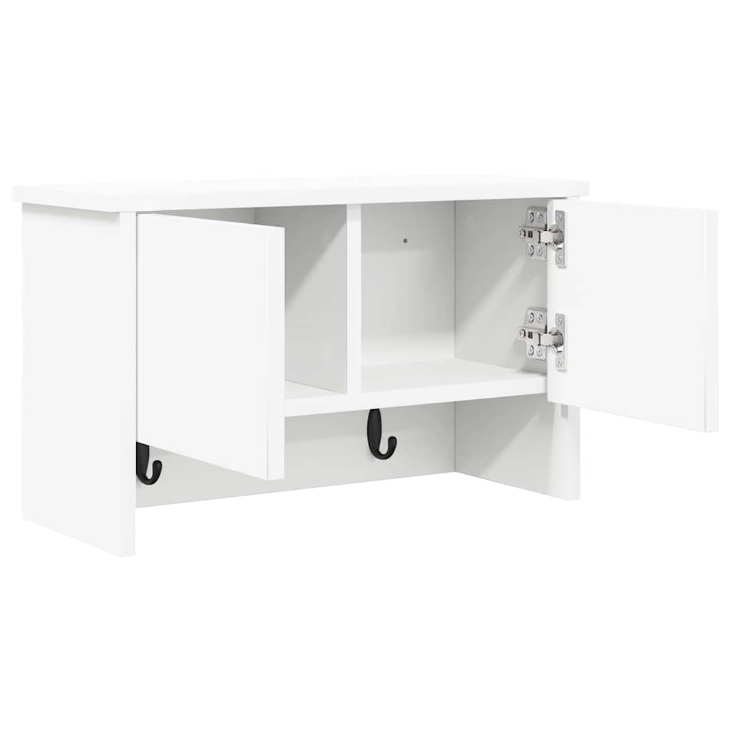 vidaXL Τοίχου Κρεμάστρα Επιτοίχιο Λευκό 50 x 20 x 30 εκ.