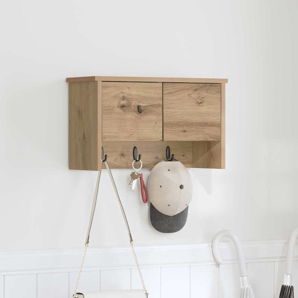 vidaXL Τοίχου Κρεμάστρα Επιτοίχιο Artisan Oak 50 x 20 x 30 εκ.