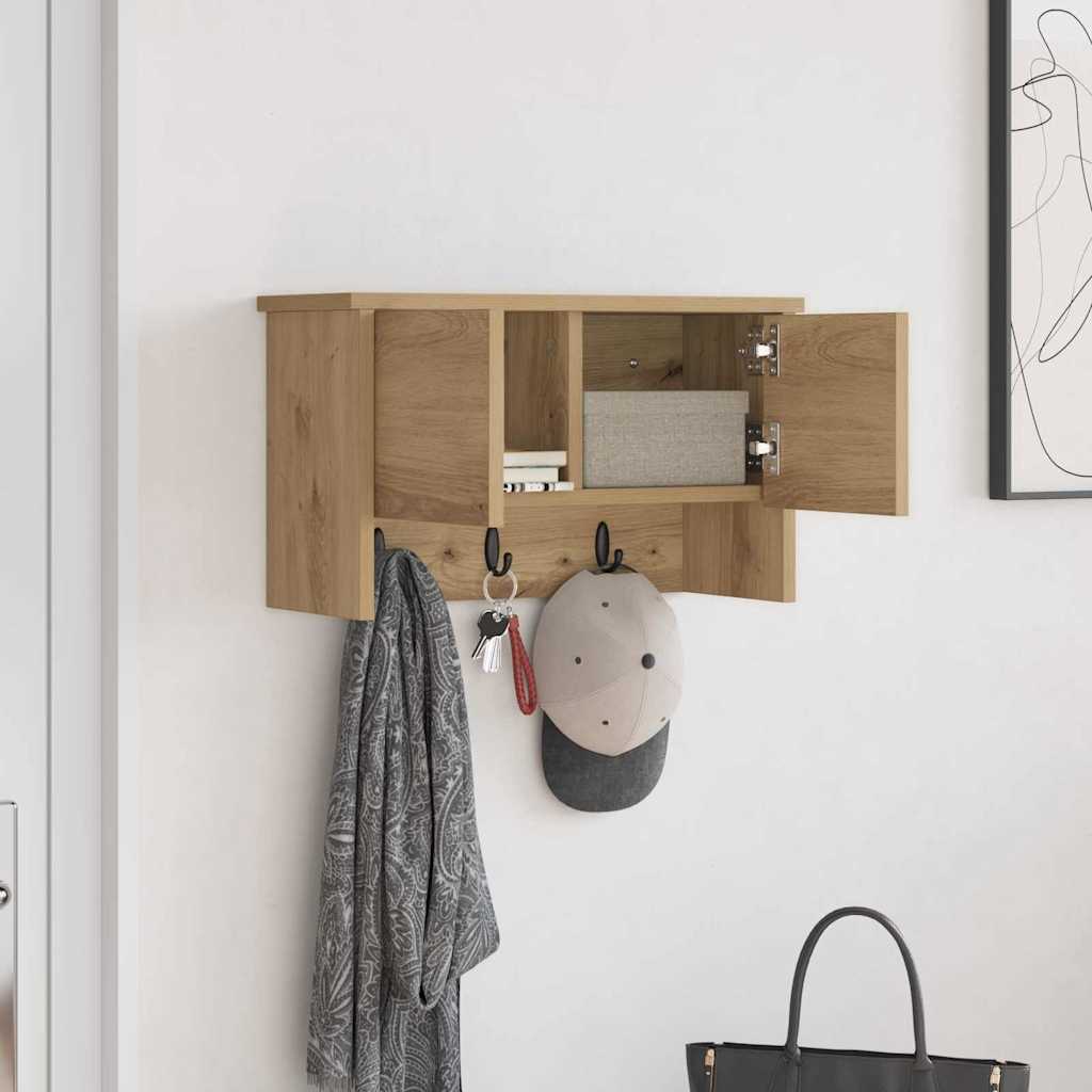 vidaXL Τοίχου Κρεμάστρα Επιτοίχιο Artisan Oak 50 x 20 x 30 εκ.