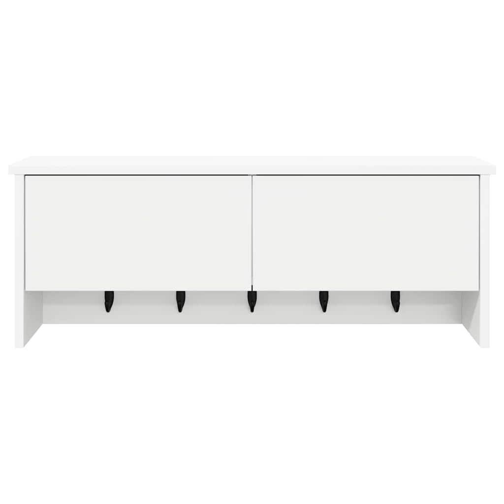 vidaXL Τοίχου Κρεμάστρα Επιτοίχιο Λευκό 80 x 20 x 30 cm