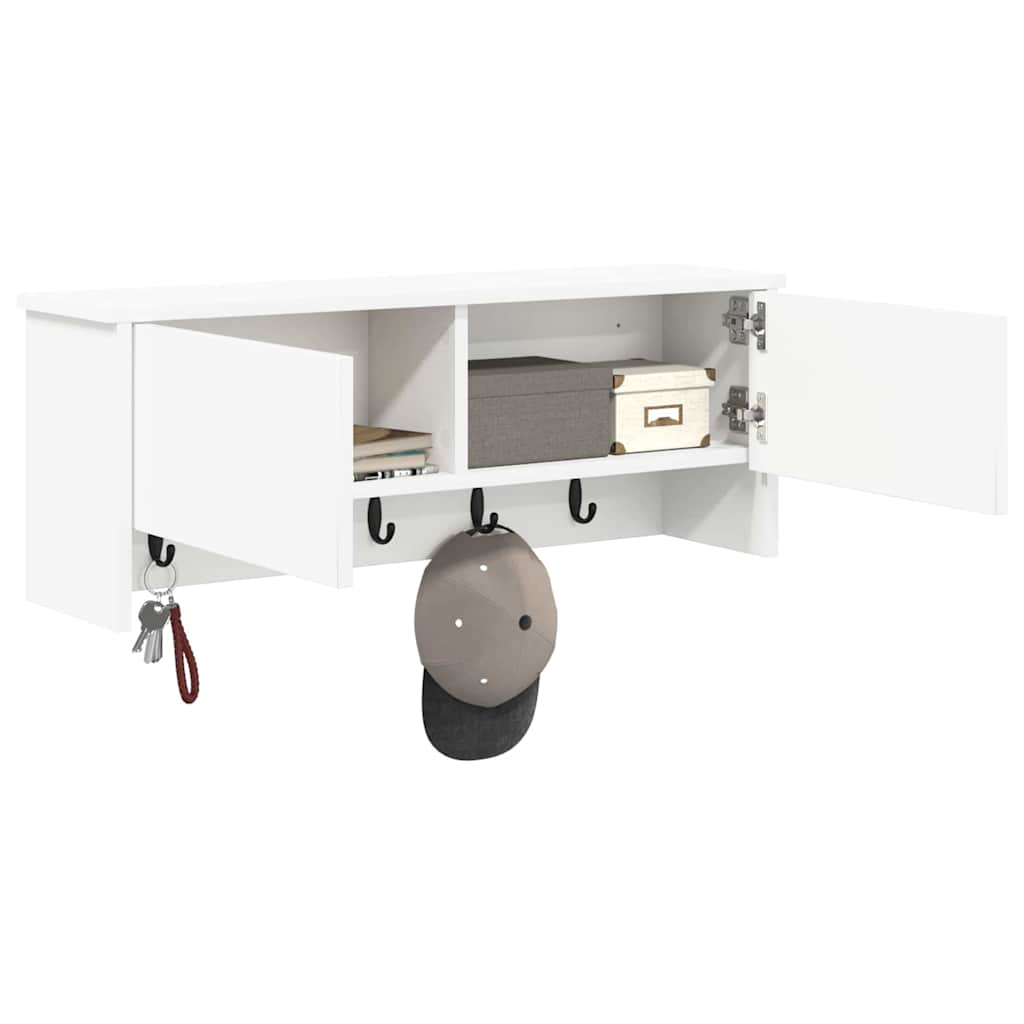 vidaXL Τοίχου Κρεμάστρα Επιτοίχιο Λευκό 80 x 20 x 30 cm
