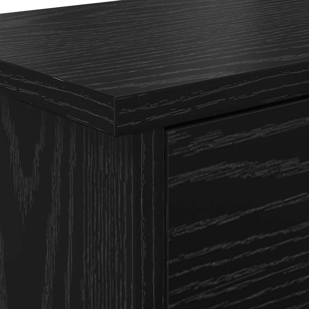 vidaXL Τοίχου Κρεμάστρα Επιτοίχιο Μαύρη Οξυά 80 x 20 x 30 cm