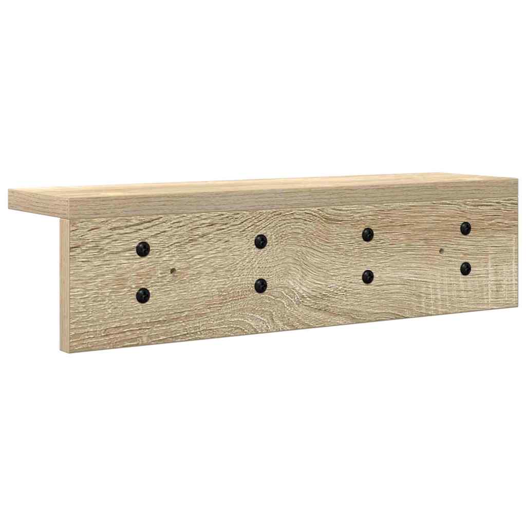 vidaXL Τοίχου Κρεμάστρα Επιτοίχιο Δρύς Sonoma 40 x 10,5 x 10,5 εκ