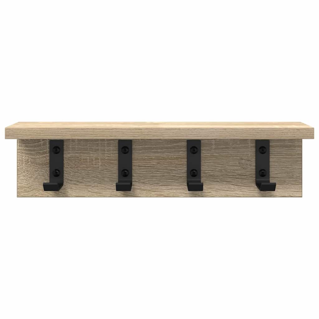 vidaXL Τοίχου Κρεμάστρα Επιτοίχιο Δρύς Sonoma 40 x 10,5 x 10,5 εκ