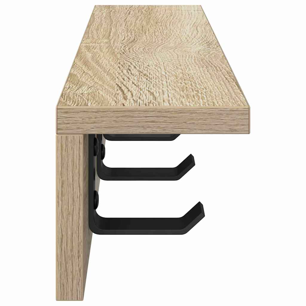 vidaXL Τοίχου Κρεμάστρα Επιτοίχιο Δρύς Sonoma 40 x 10,5 x 10,5 εκ