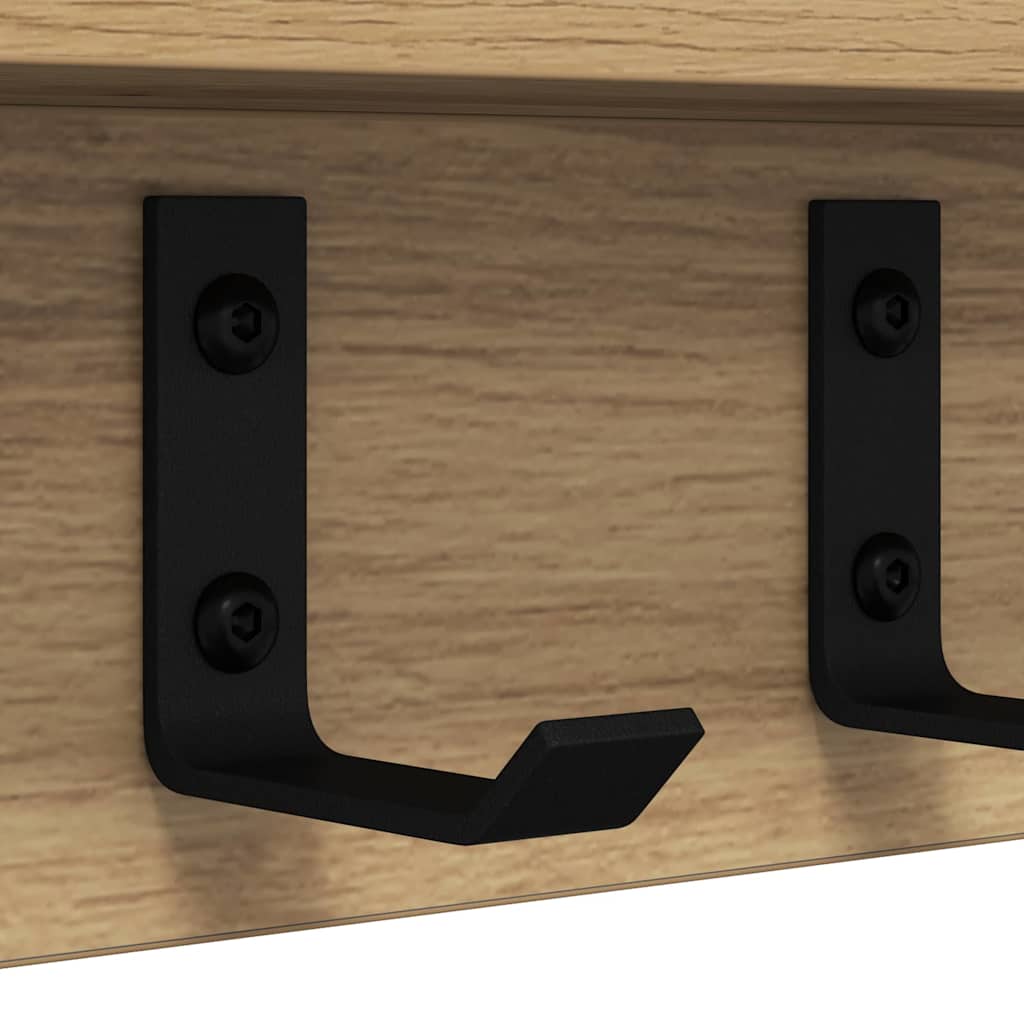 vidaXL Τοίχου Κρεμάστρα Επιτοίχιο Artisan Oak 40 x 10,5 x 10,5 εκ