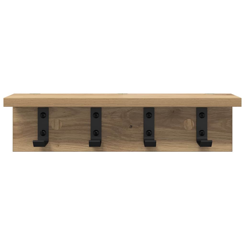 vidaXL Τοίχου Κρεμάστρα Επιτοίχιο Artisan Oak 40 x 10,5 x 10,5 εκ
